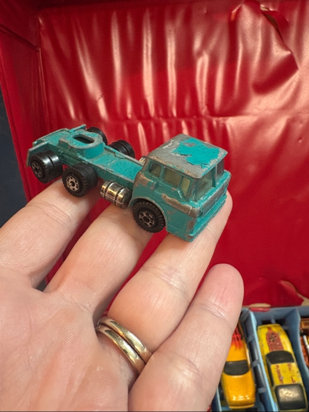 Vintage Yatming 1970s Interstate Fleet Semi Cab Only Diecast Truck Teal